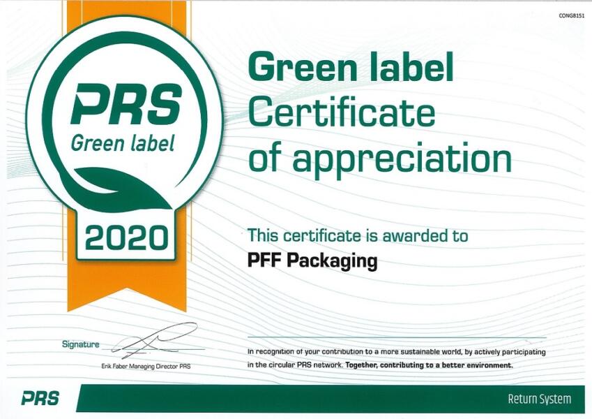 PRS green certificate